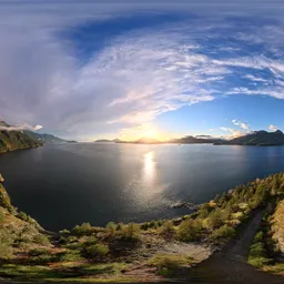 Golden Sunset Landscape Aerial