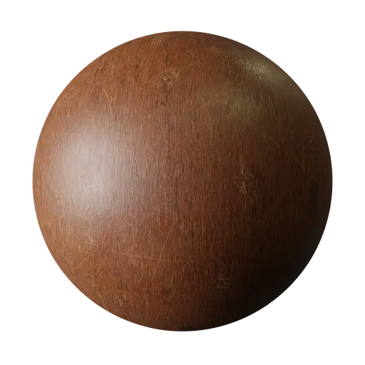 Dark Brown Worn Wood PBR Texture