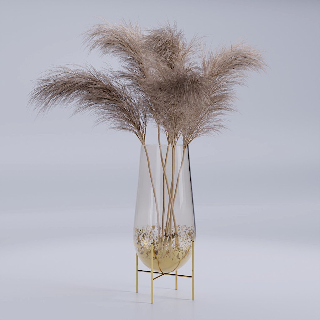 Pampas Grass vase FREE 3D Vase models BlenderKit