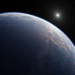 Above Earth Atmosphere Space