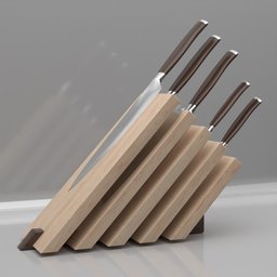 Table Top Wooden Knife Block Kitchen Tool