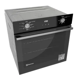 Detailed 3D model of an Electrolux 80L stove, rendered in Blender, showcasing a modern kitchen appliance design.