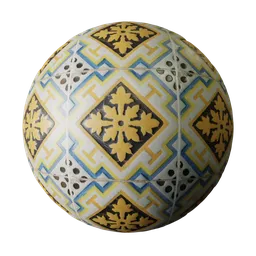 Diamond Medallion Ceramic Tile