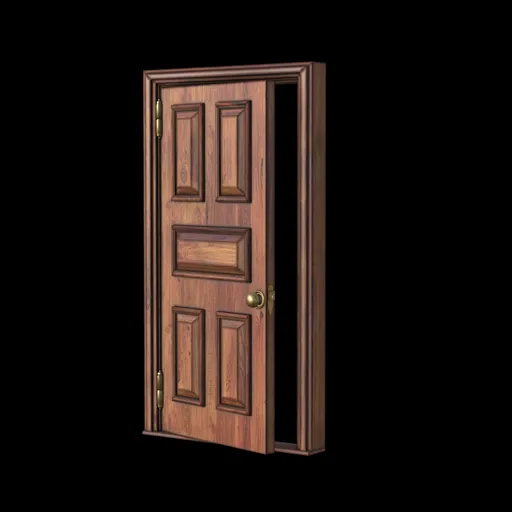 Yellow wood door