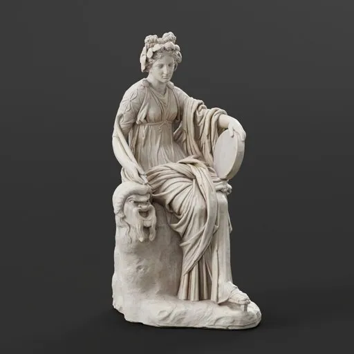 statue of Classic Seated Muse Thalia