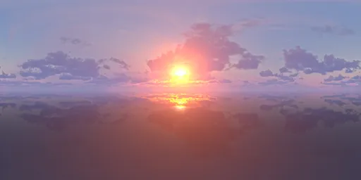 Sunset visible sun