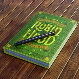 Book (Robin Hood)with a pen