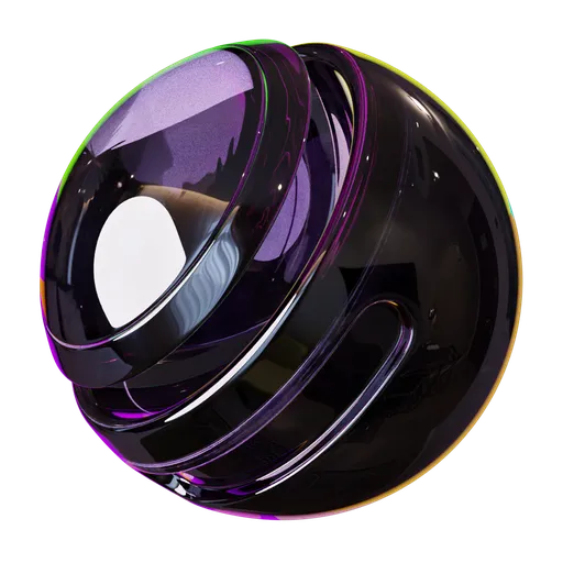 Procedural Rainbow Blend Glass shader for Blender 3D with customizable color, reflection, and scale for stunning effects.