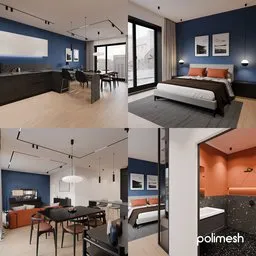 Interior modern scene