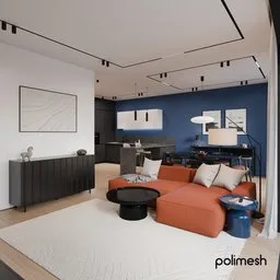 Interior modern scene