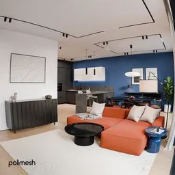Interior modern scene
