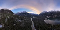 Twilight Sky Mountain Landscape