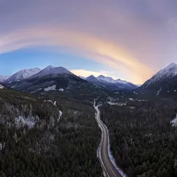 Twilight Sky Mountain Landscape