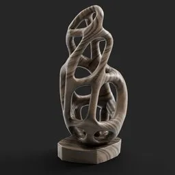 Wooden Porous Sculpture