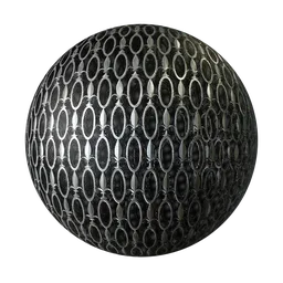 Ornate Gothic Silver Mesh Grille
