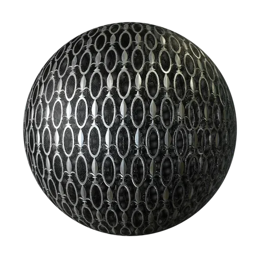 Ornate Gothic Silver Mesh Grille