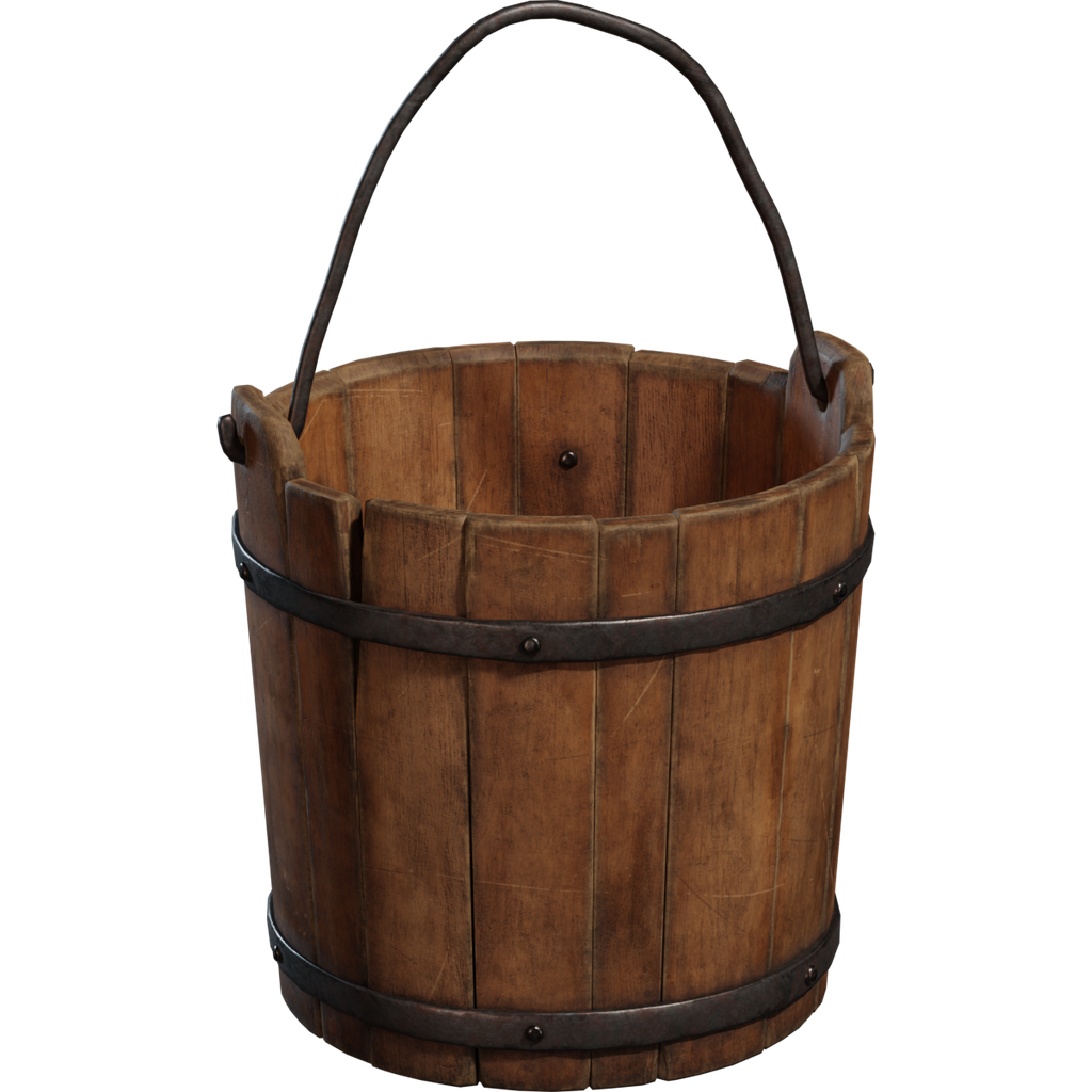 Wooden Bucket 01 FREE Miscellaneous models BlenderKit