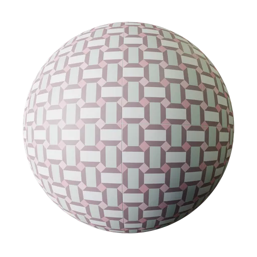 High-quality PBR ceramic floor material for Blender 3D with hexagonal pattern, available in 2K and 4K textures.