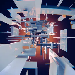 Sci-Fi Abstract Geometric City Tunnel