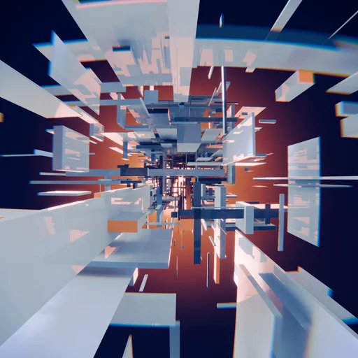Sci-Fi Abstract Geometric City Tunnel