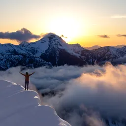 Snow Mountain Landscape Parallax