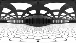 Futuristic Hex Grid Hall HDRI