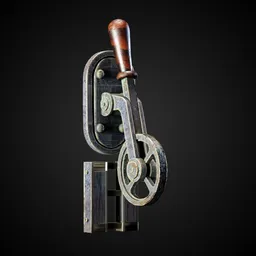 Mechanical Lever Game-Ready + 4K Textures | BlenderKit Series