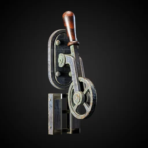 Mechanical Lever Game-Ready + 4K Textures | BlenderKit Series