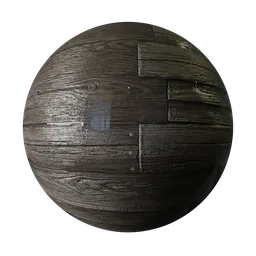 Old wet wooden floor