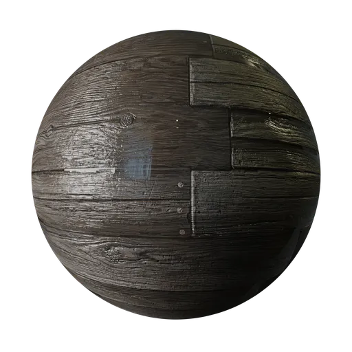 Old wet wooden floor