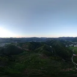 Sunset at high altitude