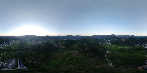 Sunset at high altitude