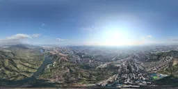 Green tree mountain cloud bluesky