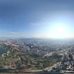 Green tree mountain cloud bluesky