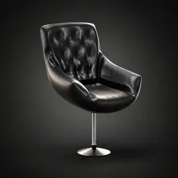 Modern Black Leather Chair
