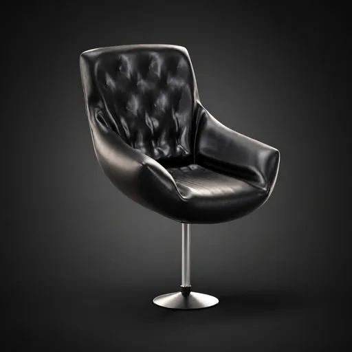 Modern Black Leather Chair