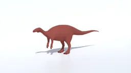Detailed low poly 3D model of a Camptosaurus with three meshes, optimized for CG visualization in Blender.