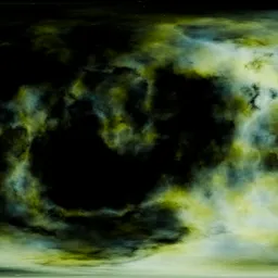 Green Nebula in Space