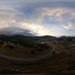 Aerial Landscape Dramatic Sunrise