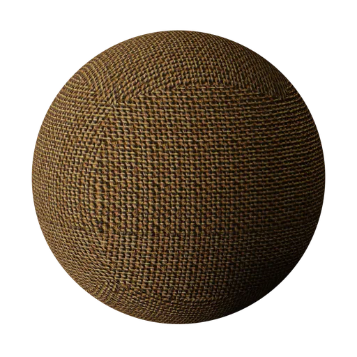 High-resolution sackcloth PBR texture for 3D modeling in Blender, ideal for creating realistic fabric surfaces in scenes.