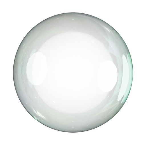 Translucent colorful procedural soap bubble texture for PBR shading in Blender 3D.