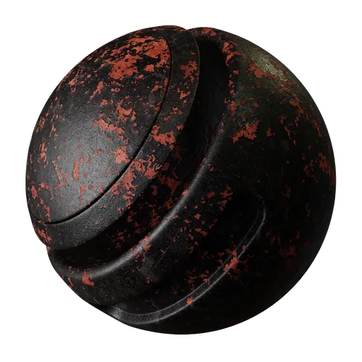 Rusty painted metal