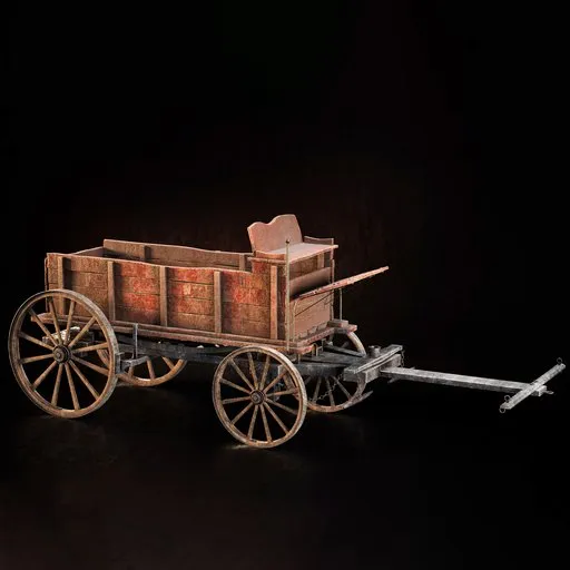 Medieval Open Cargo Wagon