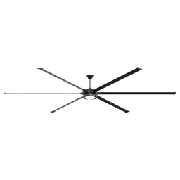 3D model of a six-blade ceiling fan with integrated LED, controllable via Wi-Fi for Blender 3D designs.