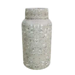 Realistic 3D model of a terrazzo vase bottle, designed for Blender graphics and animation.