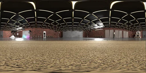 Industrial Studio Ceiling Grid HDRI
