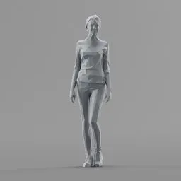 Lowpoly Female Standing