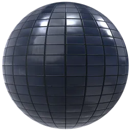 Glossy Navy Floor Tiles