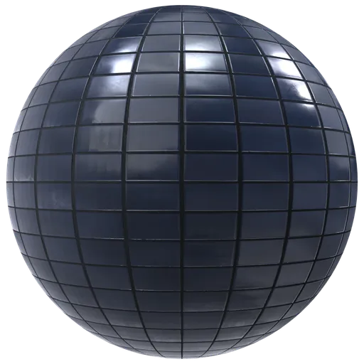 Glossy Navy Floor Tiles