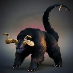 Horned Demon Beast Rigged